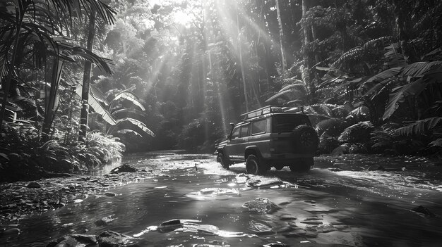 Offroad-Auto in der Wildnis