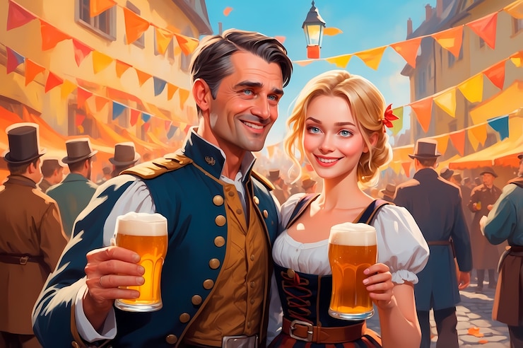 Kostenlose Foto oktoberfest feier digitale kunst