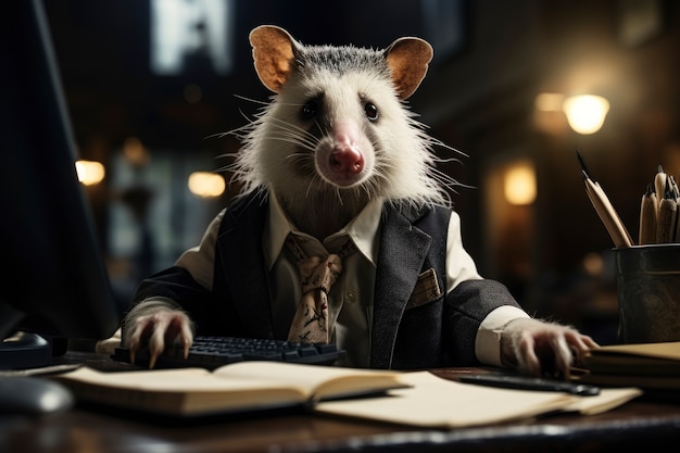 Kostenloses Foto opossum im fantasy-stil