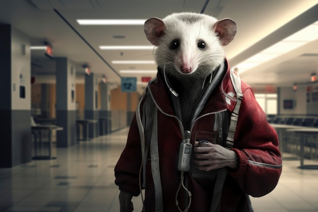 Kostenloses Foto opossum im fantasy-stil