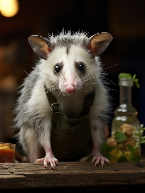 Kostenloses Foto opossum im fantasy-stil