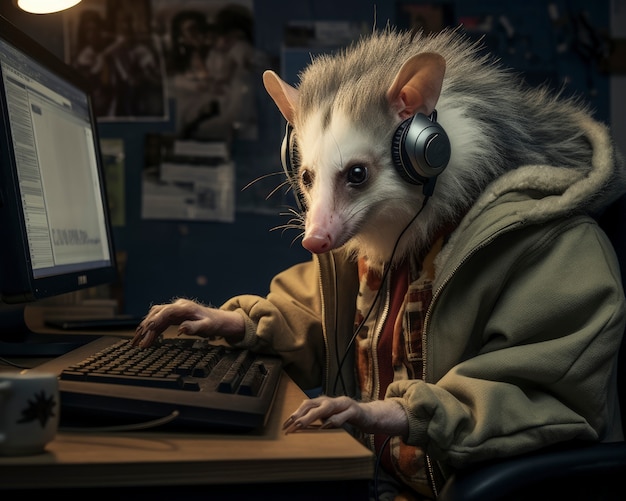 Opossum im Fantasy-Stil