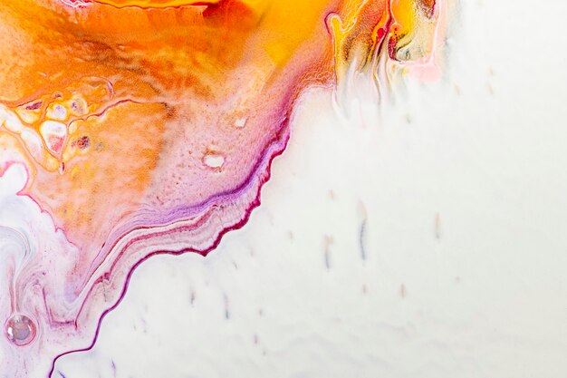 Orange flüssiger Kunsthintergrund DIY abstrakte fließende Textur