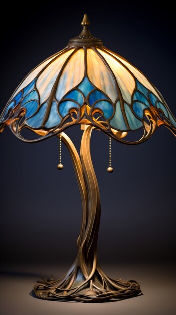 Ornamentelle Lampe im Art Nouveau-Stil