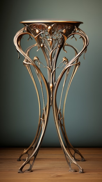 Ornamenter Tisch im Art Nouveau-Stil