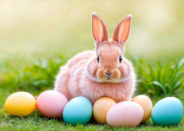 Kostenloses Foto osterfeier mit süßem hase