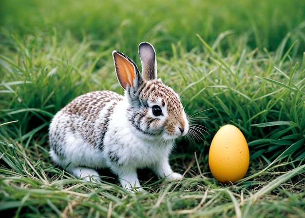 Kostenloses Foto osterfeier mit süßem hase