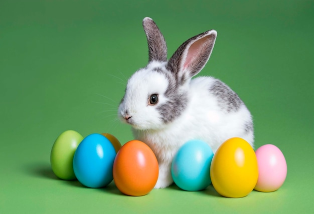 Kostenloses Foto osterfeier mit süßem hase