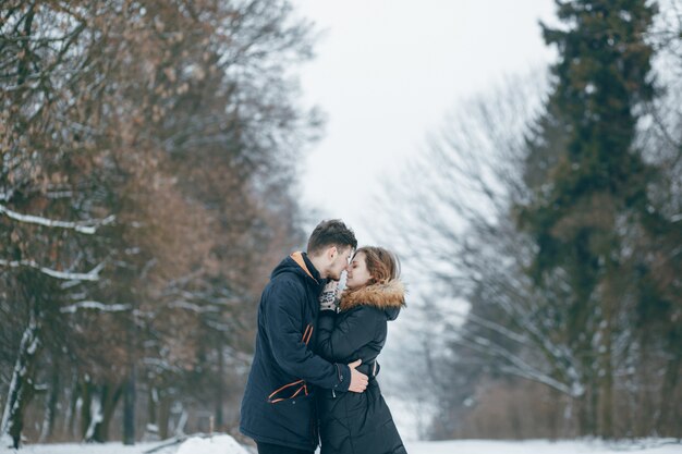 Paar im Winter