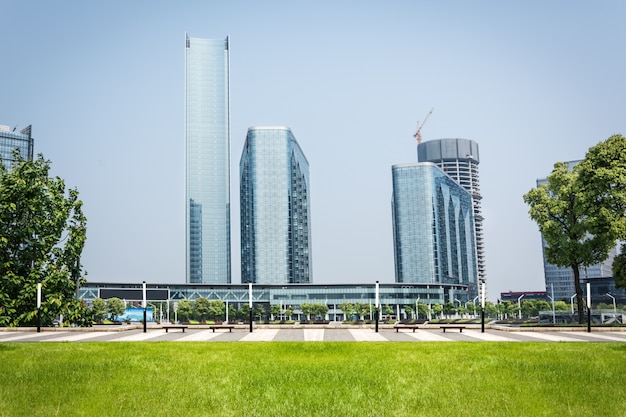 Park in lujiazui Finanzzentrum, Shanghai, China