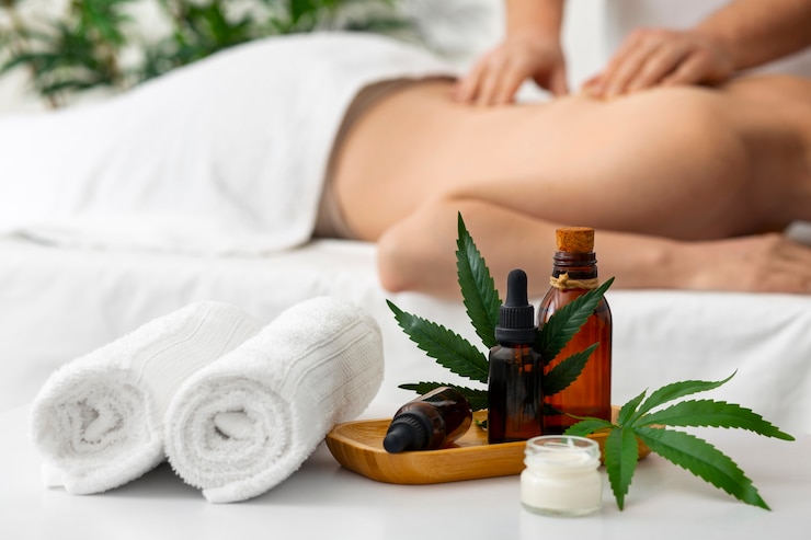 Kostenlose Foto patienten, die eine cbd-behandlung erhalten