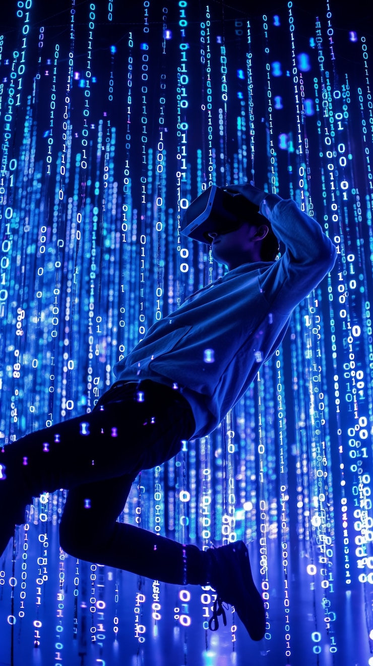 Kostenlose Foto person, die an technologieabhängigkeit und cyberkrankheit leidet