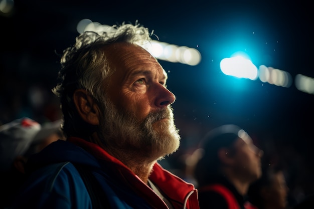 Kostenloses Foto person, die ein fußballspiel genießt