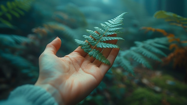 Kostenloses Foto person, die zeit in der natur genießt