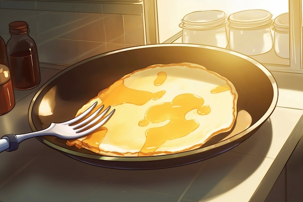 Kostenloses Foto pfannkuchen im anime-stil