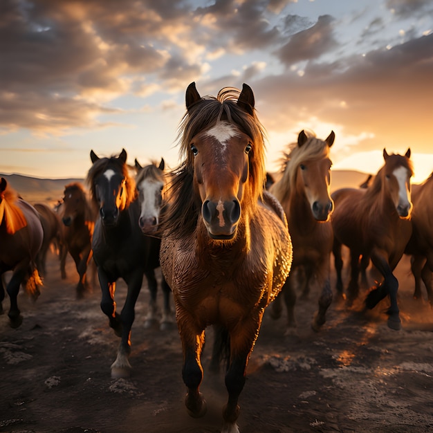 Pferd in der Natur erzeugt Bild