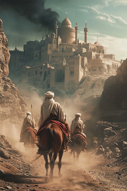 Pferderitzung aus dem alten Baghdad, inspiriert von Videospielen