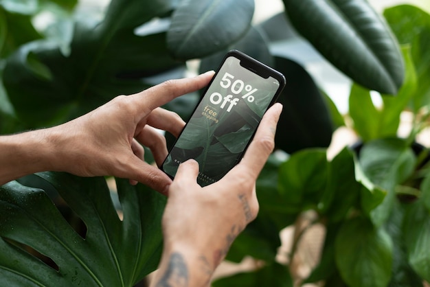 Pflanzenladen 50% Rabatt auf Social-Media-Werbung