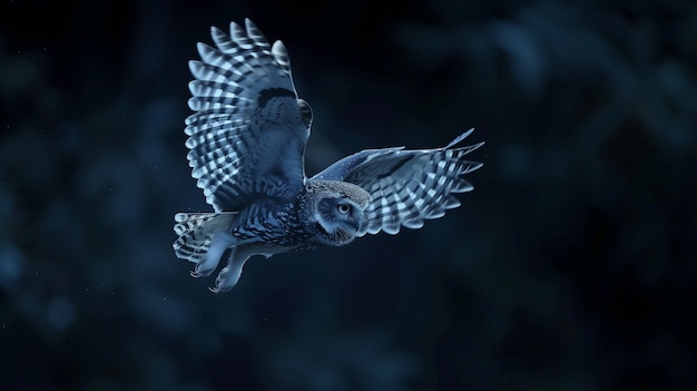 Kostenloses Foto photorealistic view of owl bird at night