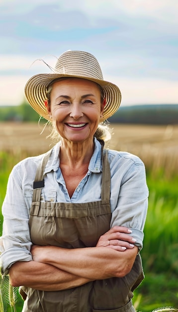 Kostenloses Foto photorealistic woman in an organic sustainable garden harvesting produce