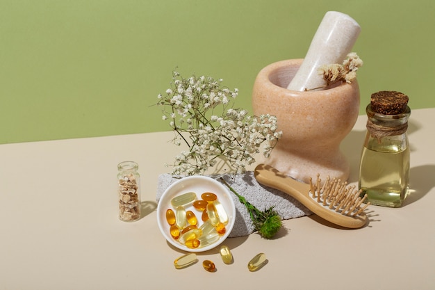 Phytotherapie-Produkte Anordnung hoher Winkel