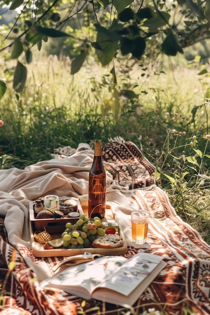 Picknick mit köstlichem Essen