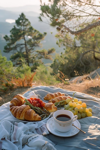 Kostenloses Foto picknicklandschaft im freien im sommer