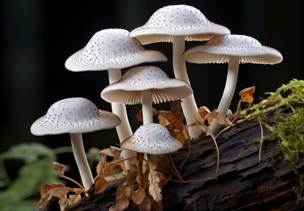 Pilze wachsen im Wald