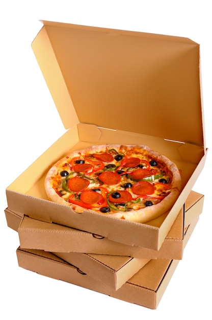 Kostenloses Foto pizza in der box