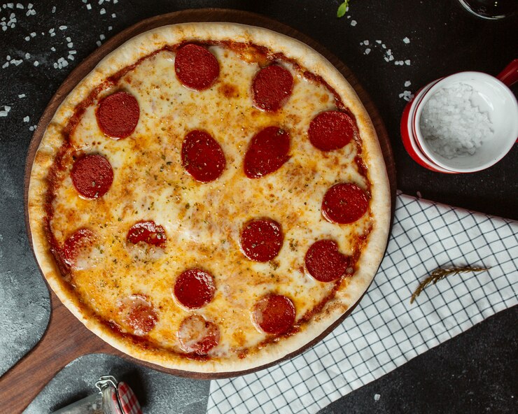Kostenlose Foto pizzasalami mit salz