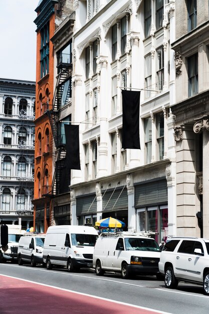 Plakatschablone in der städtischen Umwelt