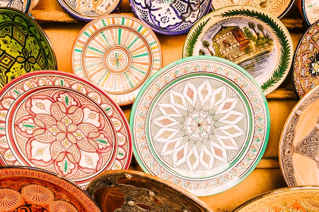 Platten auf dem Markt in Marokko