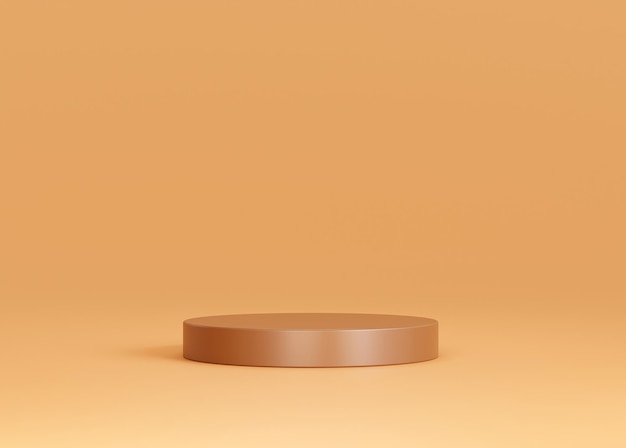 Kostenloses Foto podium brown produktanzeige hintergrund 3d-illustration leere display-szenenpräsentation für produktplatzierung