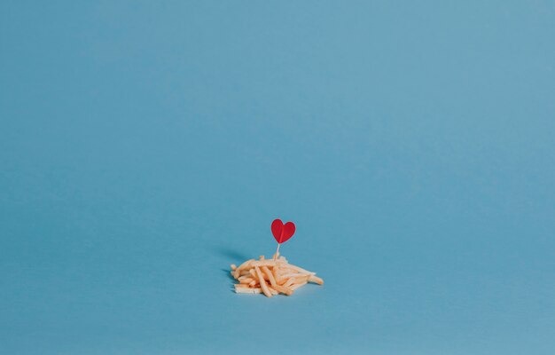 Pommes zum Valentinstag-Abendessen