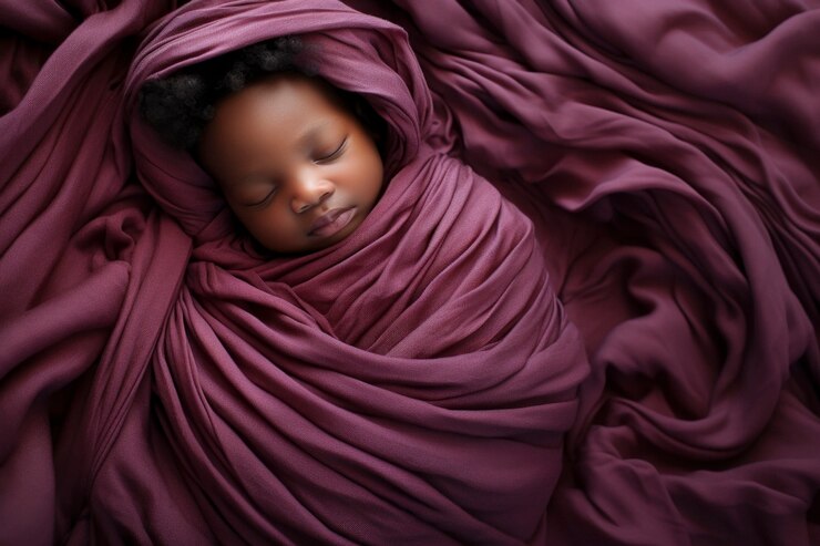 Kostenlose Foto porträt des entzückenden neugeborenen babys