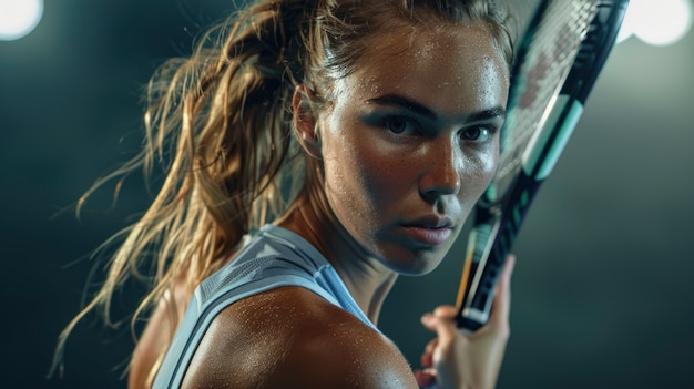 Porträt einer Frau, die an der Olympischen Meisterschaft teilnimmt