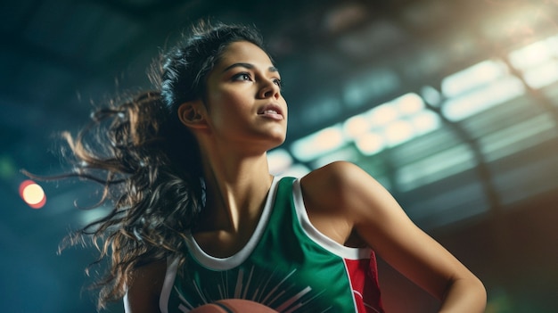 Porträt einer jungen Basketballspielerin