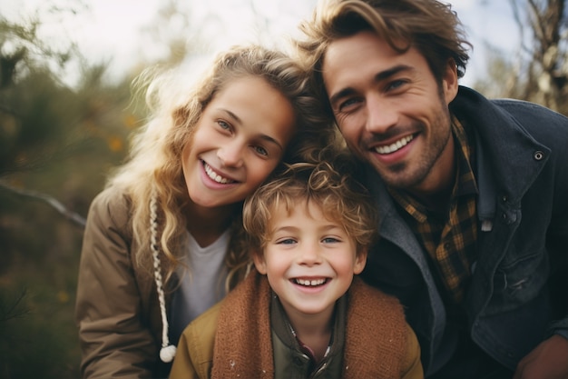 Kostenloses Foto porträt einer liebevollen familie