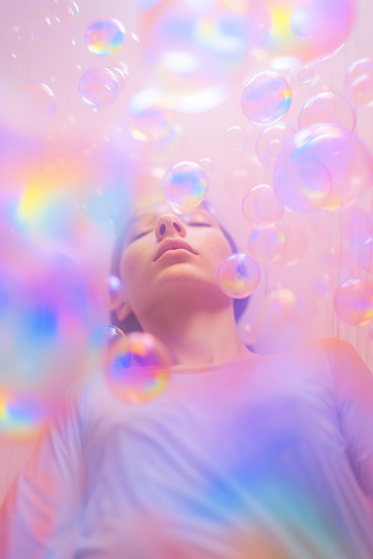 Porträt einer Person, die ein spirituelles Erwachen erlebt