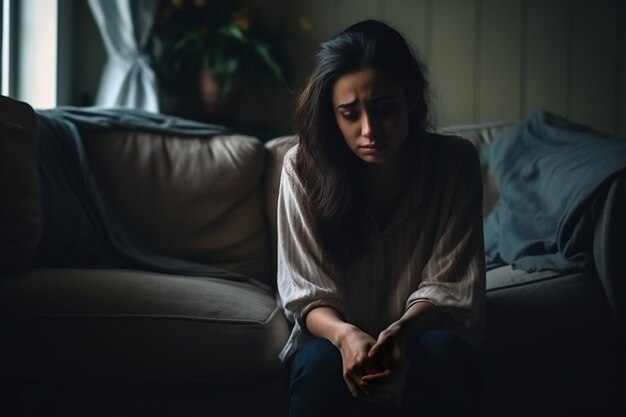 Porträt einer Person mit Depressionen