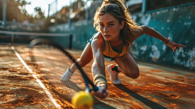 Porträt einer sportlichen Tennisspielerin