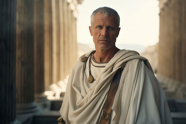 Kostenloses Foto porträt eines alten römischen mannes