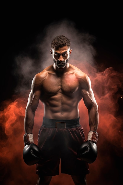 Porträt eines Boxers Kostenlose Foto