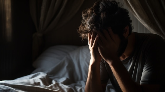 Porträt eines depressiven Mannes