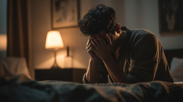 Porträt eines depressiven Mannes