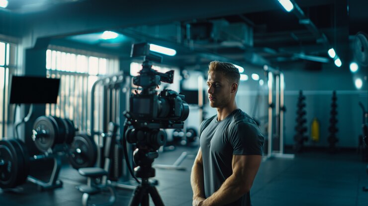 Kostenlose Foto porträt eines fitness-influencers