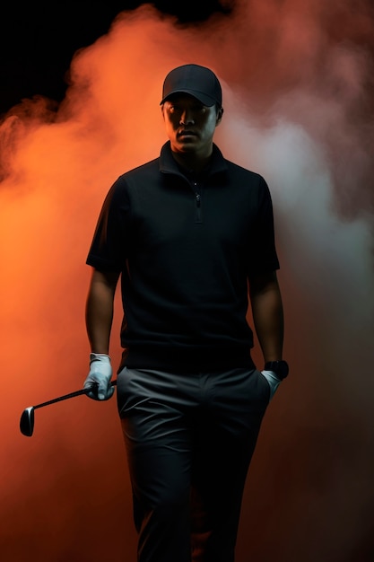 Kostenloses Foto porträt eines golfspielers