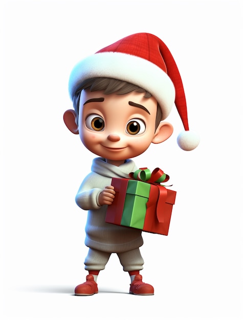 Porträt eines kleinen Jungen während der Weihnachtsfeier