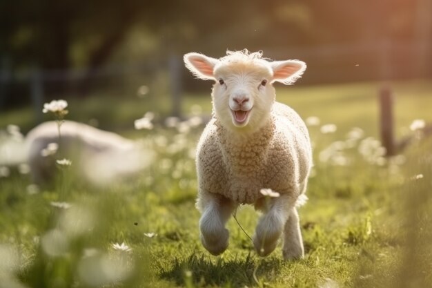 Porträt eines kleinen Lammes