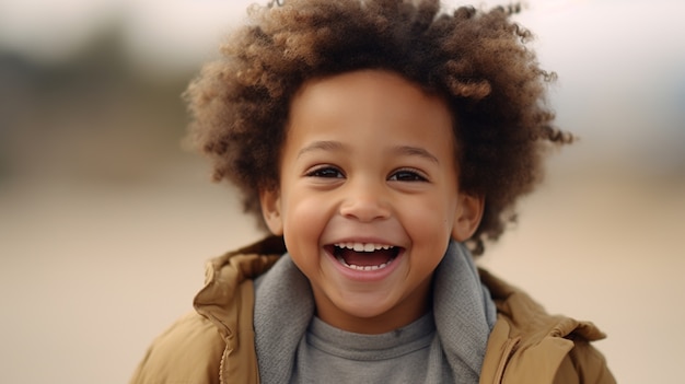 Porträt eines lächelnden afrikanischen Jungen